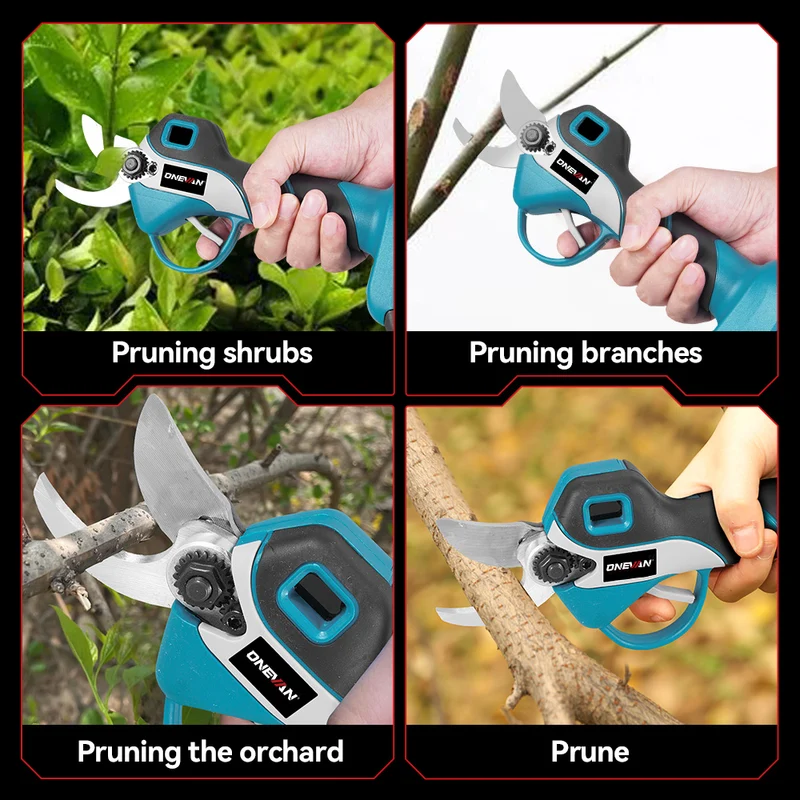 ONEVAN 30mm Brushless Cordless Pruning Shears Kit (2-Speed) | For Makita 18V Battery