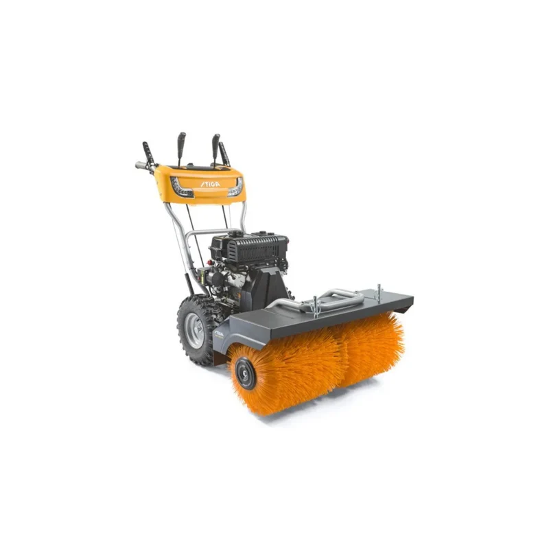 Stiga Kehrmaschine SWS 800 GE – Benzin-Kehrmaschine mit Elektrostart & 80 cm Räumbreite