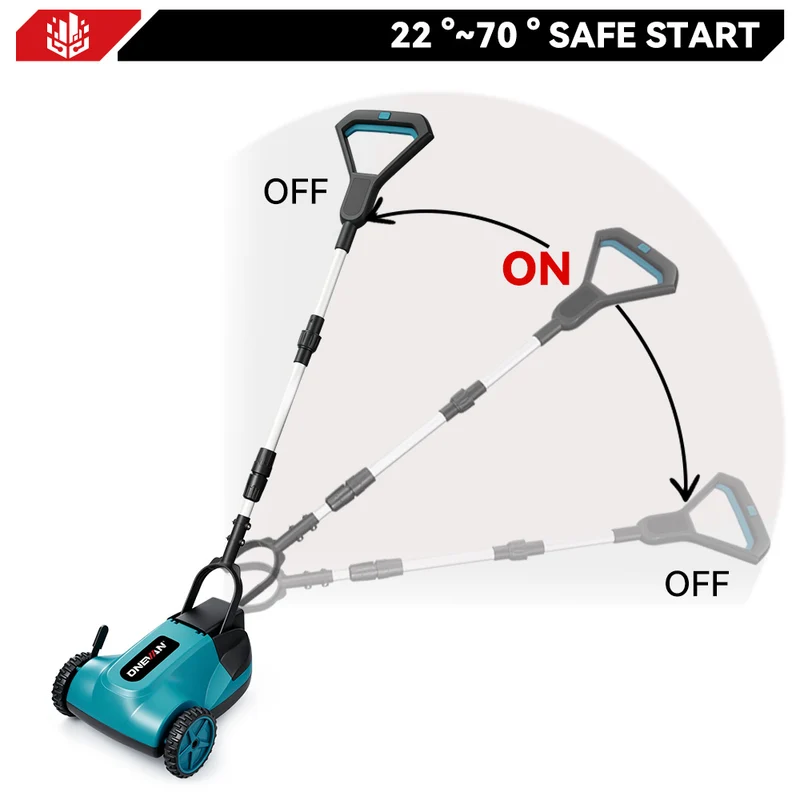 ONEVAN 21cm Brushless Walk-Behind Lawn Mower | 3-Height Adjustment | For Makita 18V Battery