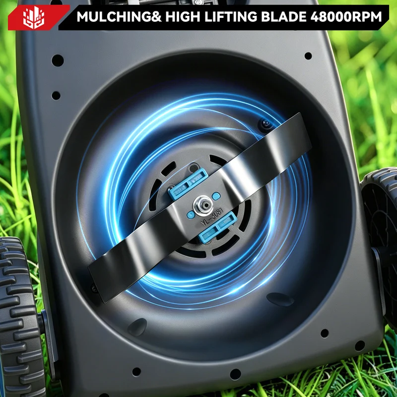 ONEVAN 21cm Brushless Walk-Behind Lawn Mower | 3-Height Adjustment | For Makita 18V Battery