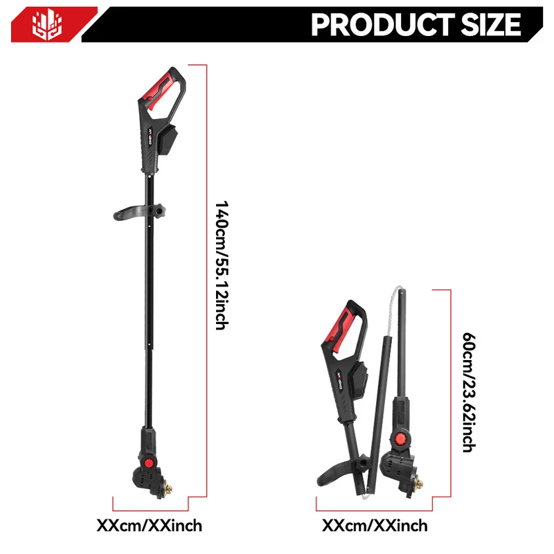 ONEVAN 10” Brushless Cordless Grass Trimmer – Adjustable & Portable | For Makita 18V Battery