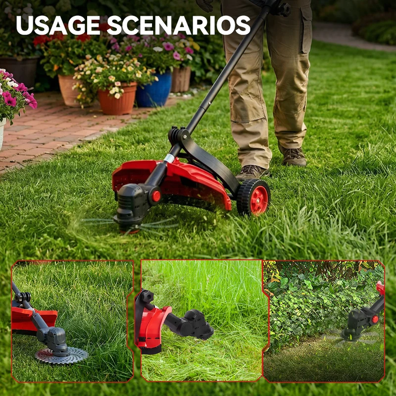 ONEVAN 10” Brushless Cordless Grass Trimmer – Adjustable & Portable | For Makita 18V Battery