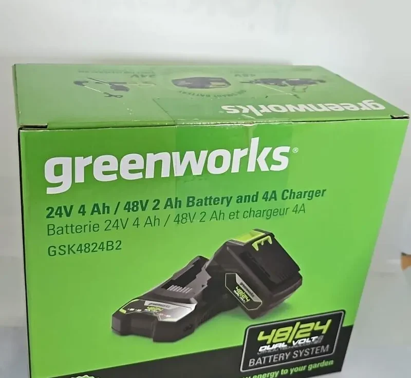 GREENWORKS Starter Kit 48V 2Ah Gsk4824B2 Akku+ Ladegerät