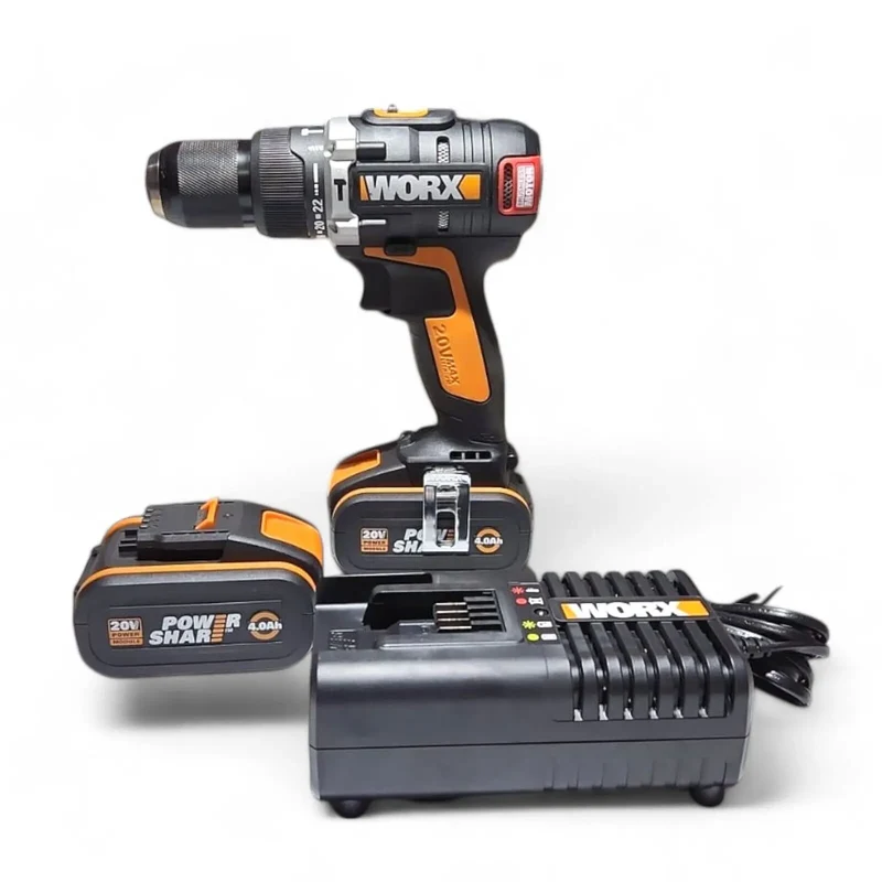 WORX WX373.3 . Akku Schlagbohrschrauber Set 20V, 2 Li-Ion Akkus 4Ah, 60Nm