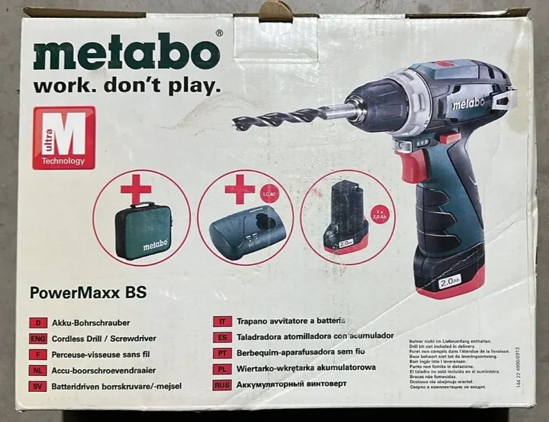 Metabo Akku-Bohrschrauber PowerMaxx BS+Tasche+1x 2,0Ah Akku