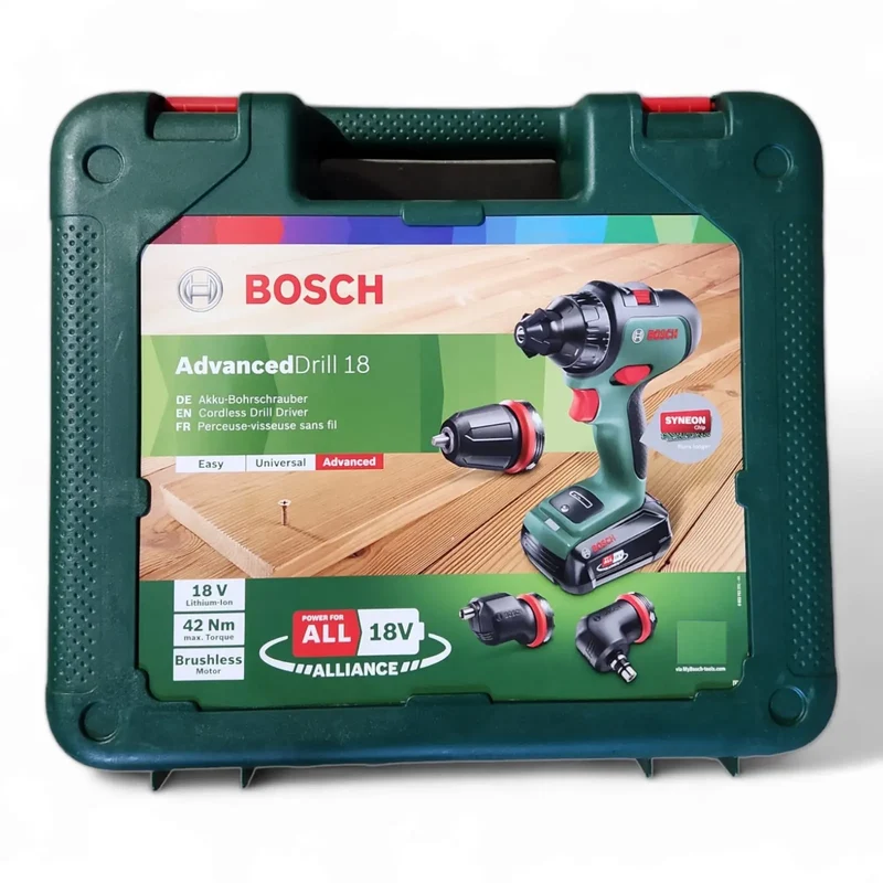 Bosch 18V Akku-Bohrschrauber AdvancedDrill 18 mit Aufsätzen 1x Akku 2,5 Ah