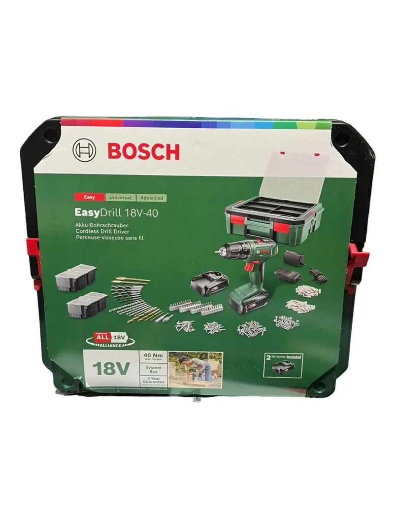 Akku-Bohrschrauber EasyDrill 18V-40, inkl. Systembox und 241-tlg. Zubehör, 18V