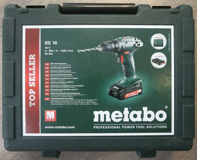 Metabo Akku Bohrschrauber BS 18 Li 2x 1,3 Ah + Koffer