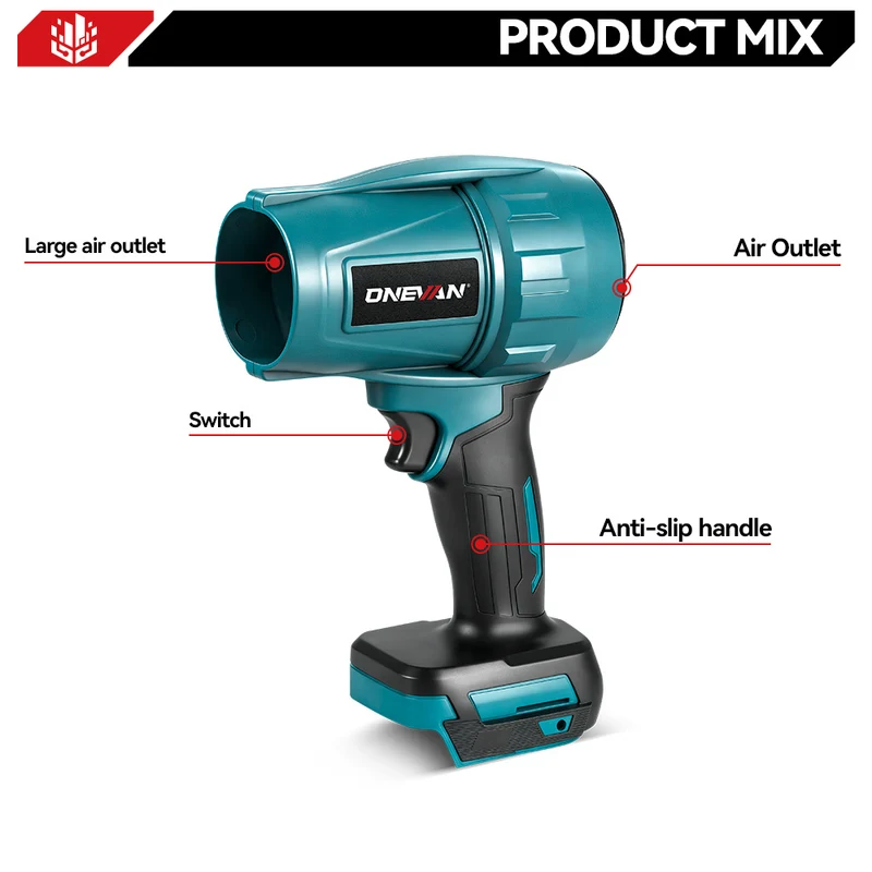ONEVAN Turbocharged Brushless Blower High-Performance Wind Machine | For Makita 18V Battery