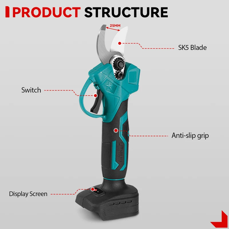 ONEVAN 6" Chainsaw & 25mm Pruner with 2m Telescoping Pole Brushless Cordless Combo Kit