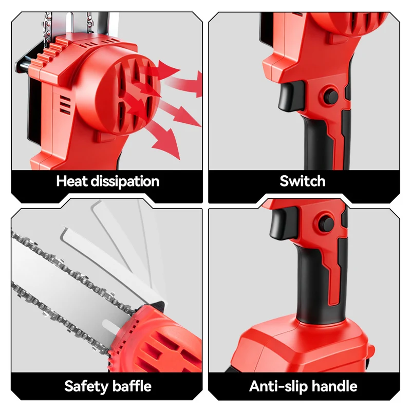 ONEVAN 8" Telescoping Pole(1.3-2.25m) Brushless Cordless Chainsaw