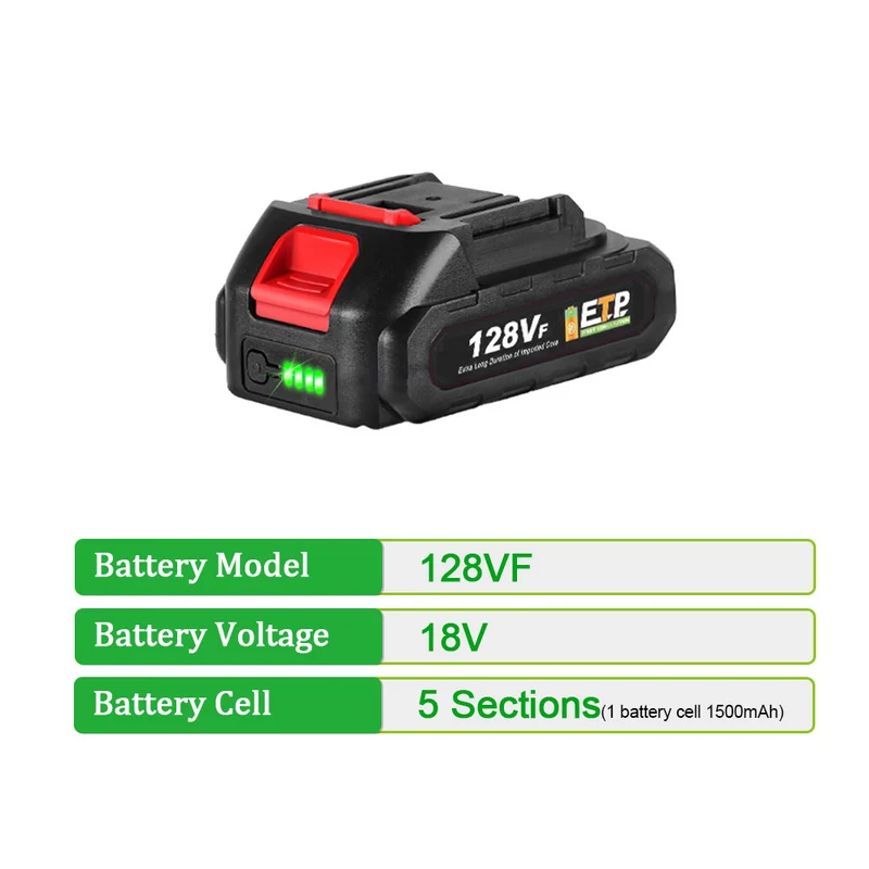 ONEVAN 18V Rechargeable Replacement Battery 128VF/388VF