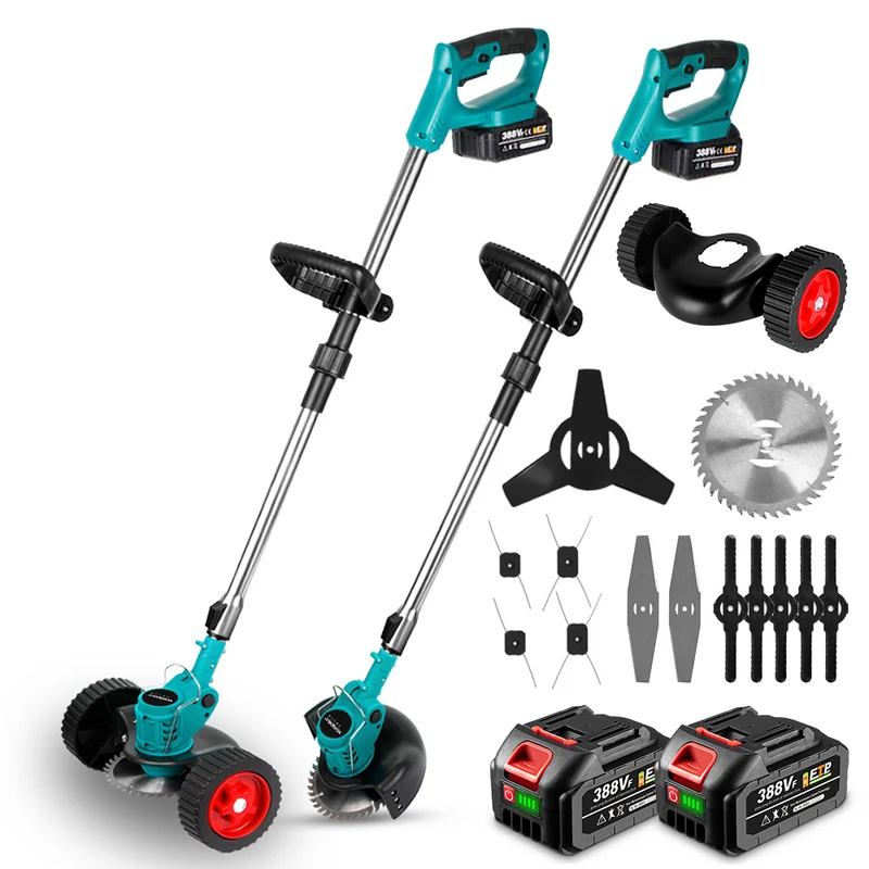 ONEVAN 300W Cordless Lawn Mower Brushed String Trimmer Foldable Brushcutter | For Makita 18V Battery