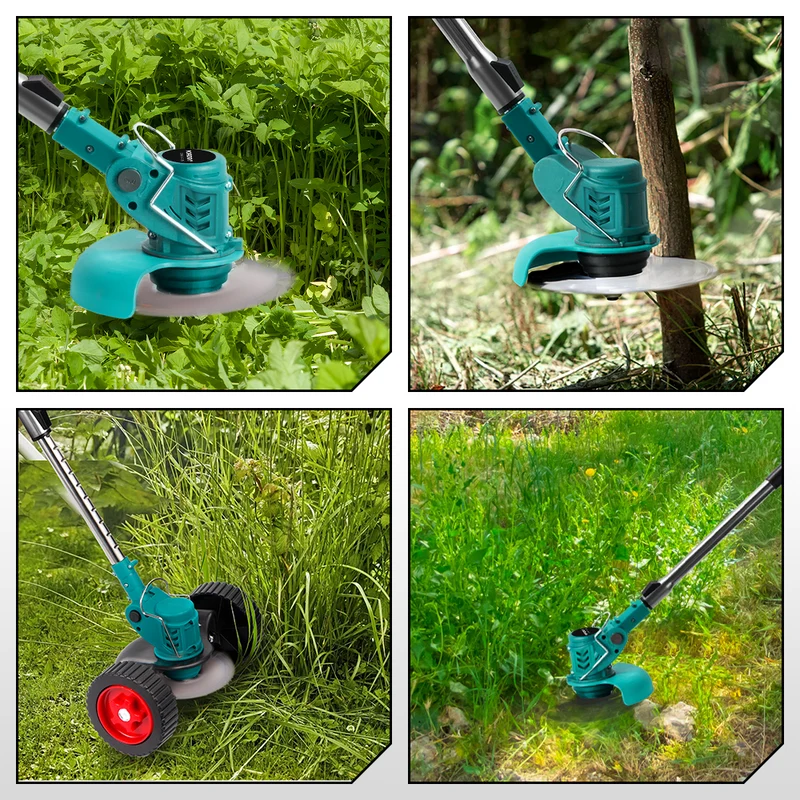 ONEVAN 300W Cordless Lawn Mower Brushed String Trimmer Foldable Brushcutter | For Makita 18V Battery