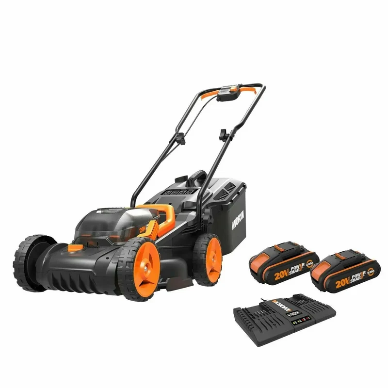 WORX 40V Akku-Rasenmäher WG779E inkl. 2 x 2,5Ah Akku u. Ladegerät 34 cm