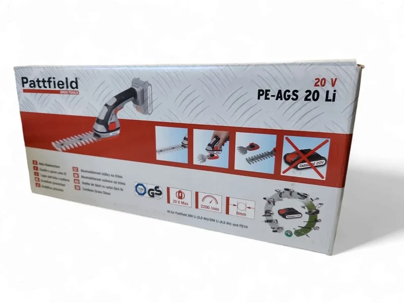 Pattfield PE-AGS 20 Li Akku Grasschere und Strauchschere ohne Akku komp. WORX 20
