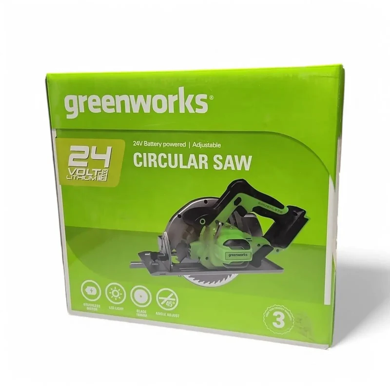 Greenworks 24V Akku Kreissäge GD24CS ohne Batterie & Ladegerät