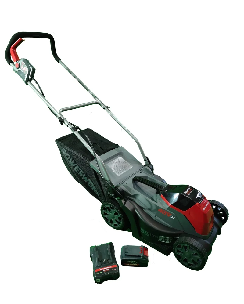Powerworks Akku-Rasenmäher P48LM35K2 48 V, inkl. Akku 48V/2 Ah und Ladegerät