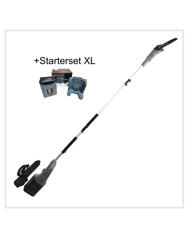 Powerworks Akku-Hochentaster PD60PS plus Starterset XL (Akku 60v 2Ah Ladegerät)