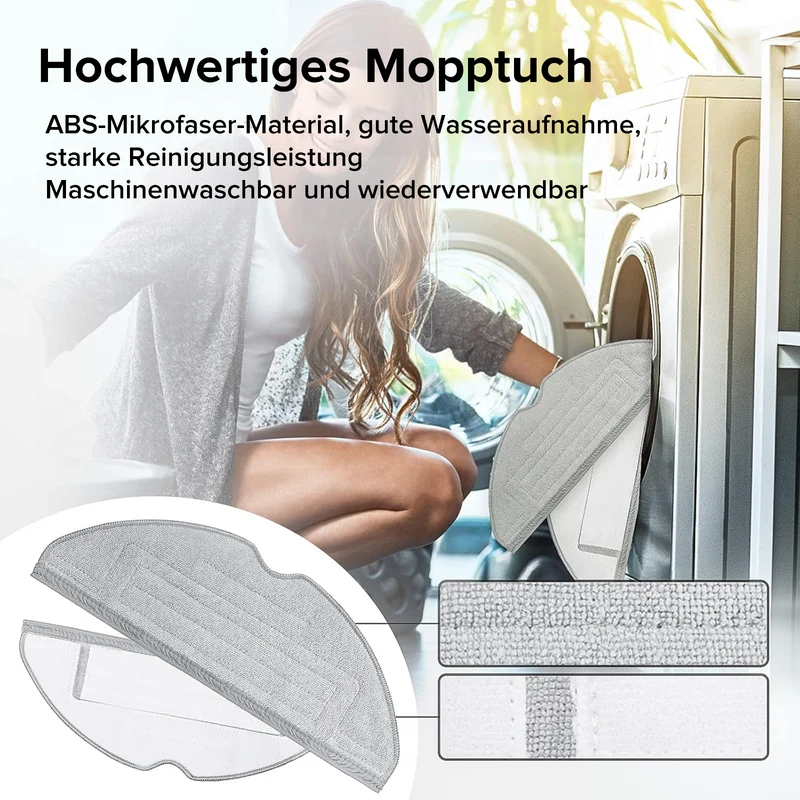 Roborock VibraRise Mopp-Tücher für S8/S8+/S8 Pro Ultra/S7/S7 MaxV/S7 Maxv Ultra/S7 Max Ultra/S7 Pro Ultra Staubsaugerroboter, *2 Stk