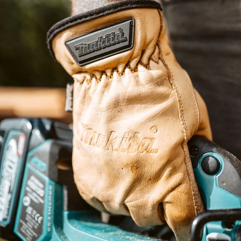 Arbeitshandschuhe Makita P-84632 Fahrerleder aus Rindsleder, Größe L