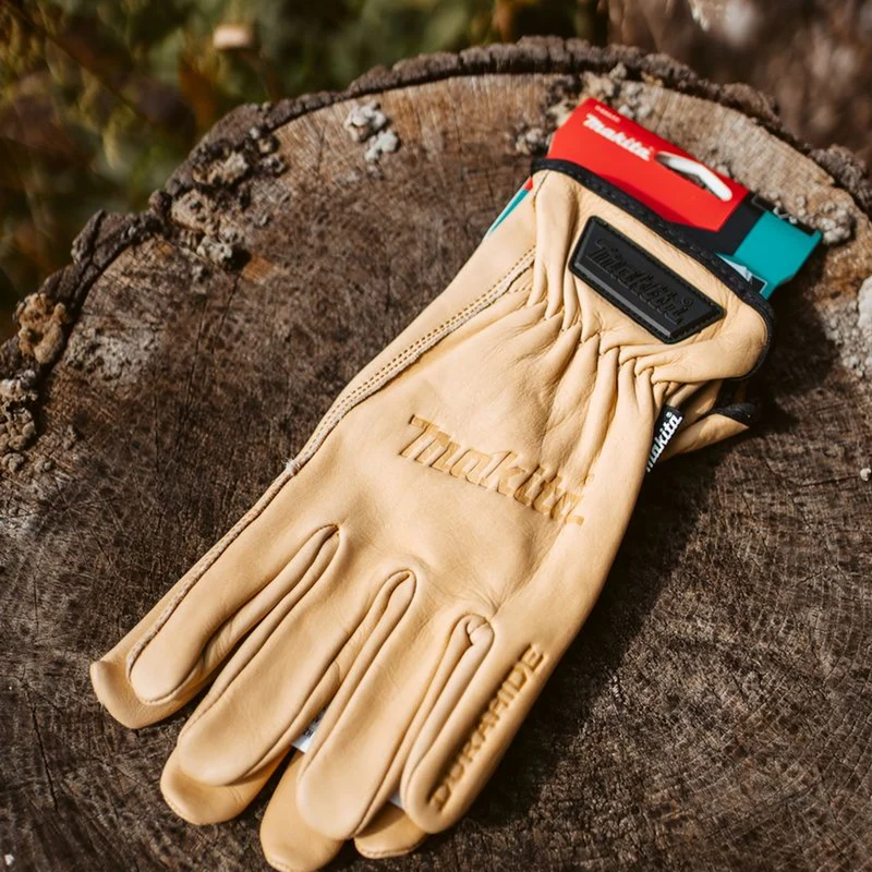 Arbeitshandschuhe Makita P-84632 Fahrerleder aus Rindsleder, Größe L
