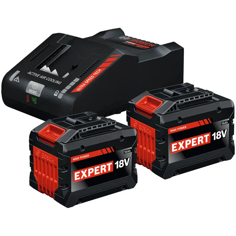 Starterset Bosch Expert EXBA18V-150 + EXAL18V-160 18V 15Ah