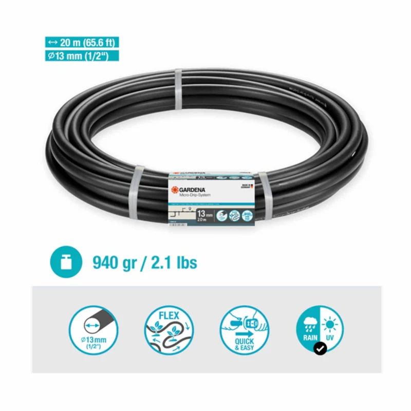 Leitungsrohr Flex Gardena Mikro-Tropf 13 mm (1/2 Zoll)