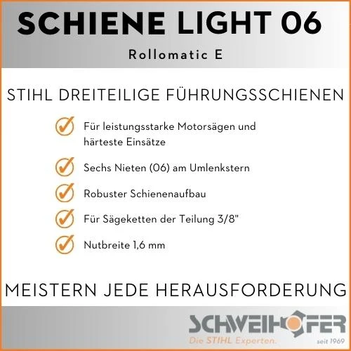 STIHL Führungsschiene, 3/8", 1.6 mm, Rollomatic E