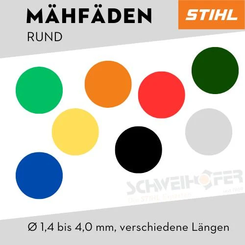STIHL Mähfaden rund von 1,4 - 4,0 mm