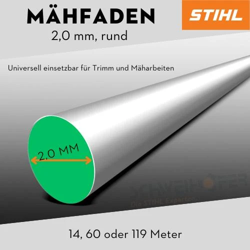 STIHL Mähfaden rund von 1,4 - 4,0 mm