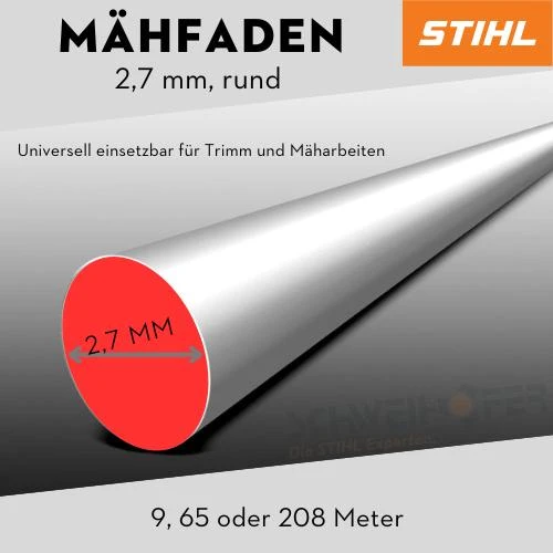 STIHL Mähfaden rund von 1,4 - 4,0 mm