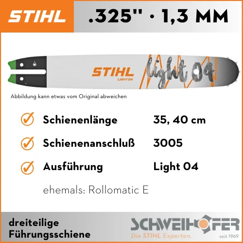 STIHL Führungsschiene .325", 1.3 mm, Rollomatic E