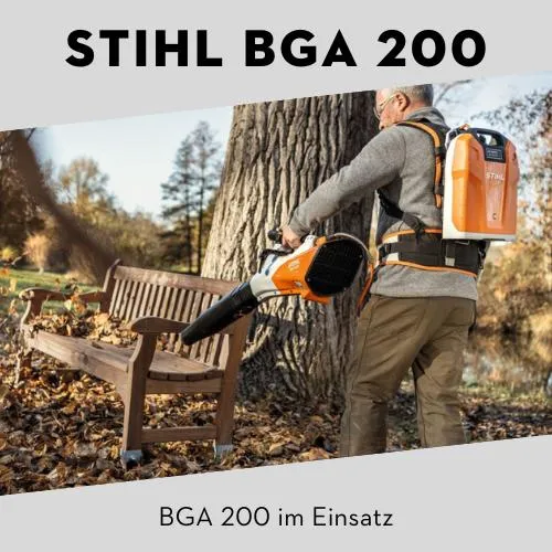 STIHL Akku Laubbläser BGA 200 Set mit Tragsystem