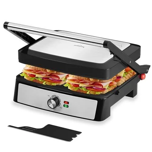 Kontaktgrill 2200W Tischgrill Elektrogrill Grill Panini Maker Sandwich Toaster