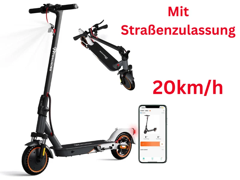 E Scooter E Roller 400W mit Straßenzulassung 20kmh 30km Reichweite