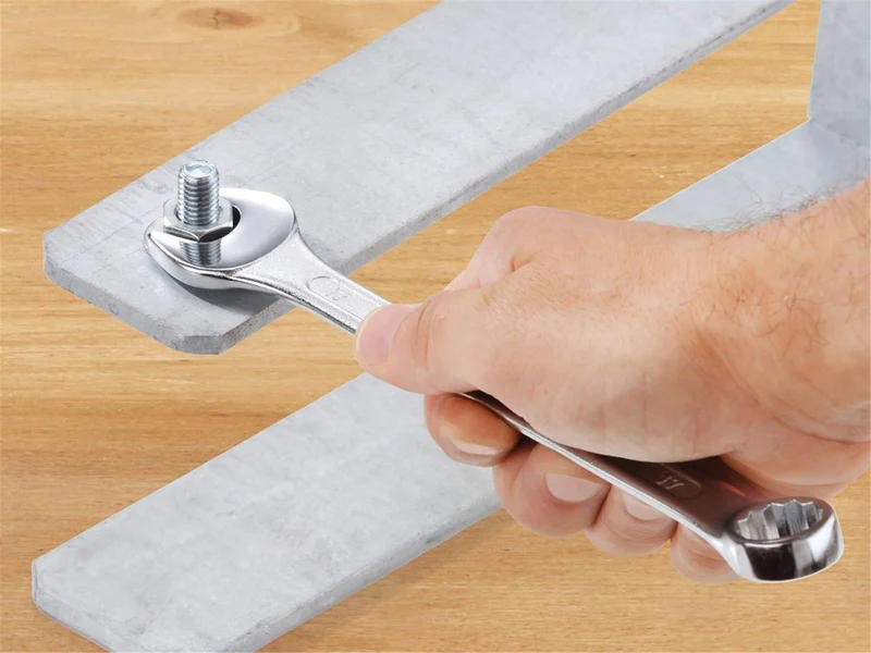 POWERFIX 15 tlg. Gabel Ringschlüssel Satz Set aus hochwertigem Chrom Vanadaium Stahl