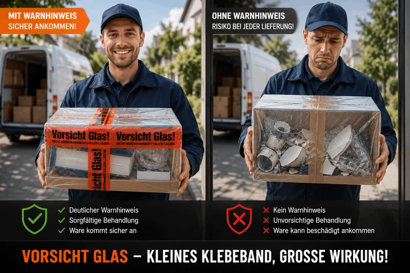 Klebeband Vorsicht Glas 66m 48mm