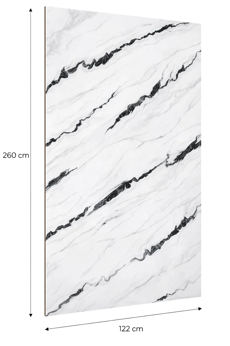 Wandpaneele Wandverkleidung Wandplatten PVC Marmoroptik Hochglanz 260 x 122 cm 01328