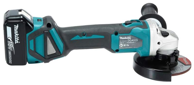 Makita Akku Winkelschleifer 18V - 2x Akku + Netzteil DGA513
