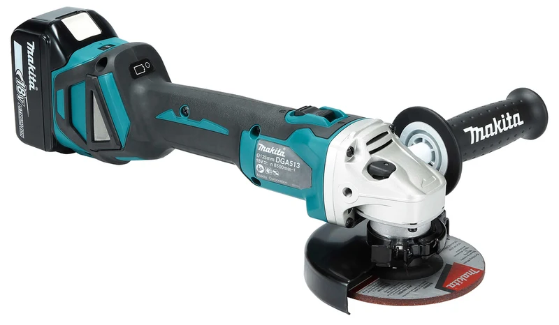 Makita Akku Winkelschleifer 18V - 2x Akku + Netzteil DGA513