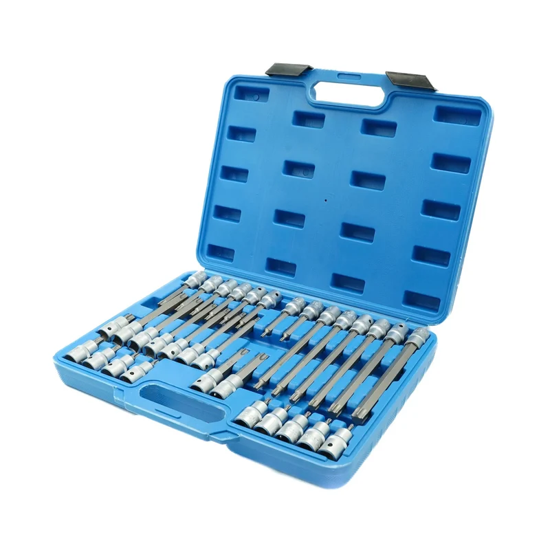 Stahlkaiser 32 tlg. Innen Torx 1/2" Steckschlüsselsatz Set Bit Extra Lang