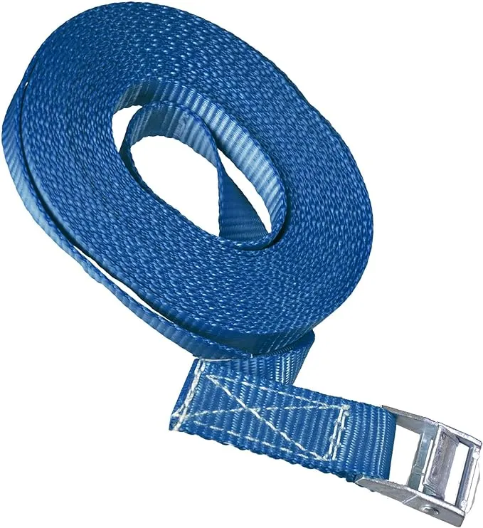 Stahlkaiser Spanngurt blau mit S-Haken 6m x 25mm max.350 kg