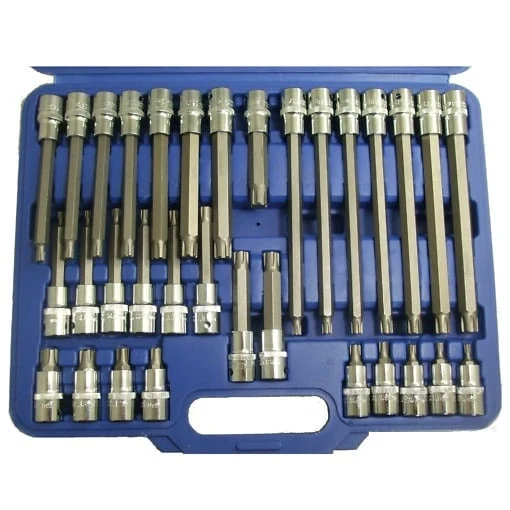 Stahlkaiser 1/2" RIBE Bit-Stecknuss- Steckschlüssel Satz 32 tlg.