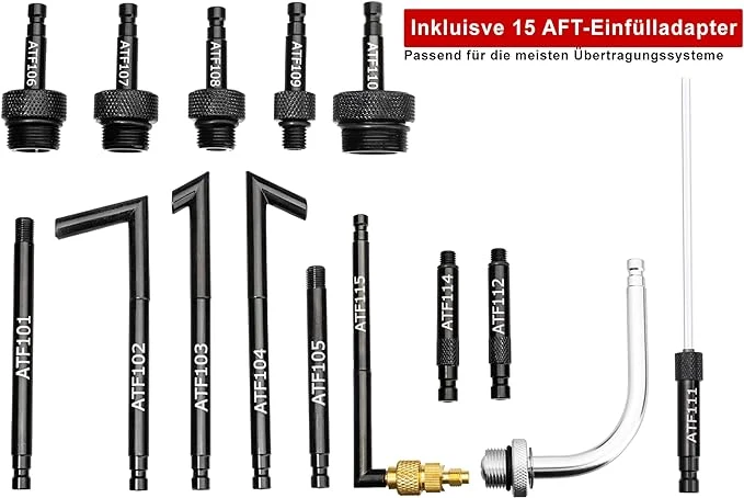 Manueller Öleinfüller mit Werkzeuge Ölfüllgerät Einfüllgerät Getriebeölpumpe 6L 15 ATF Adapter