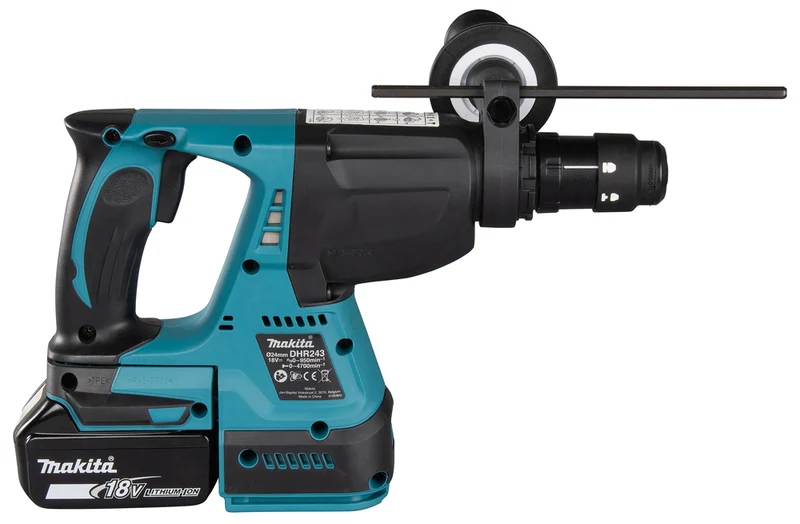 Makita Akku Kombihammer Bohrhammer 18V DHR243Z Bohrmaschine Sologerät mit wechselbarem Bohrfutter