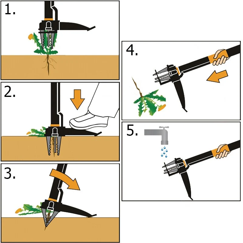 FISKARS Unkrautstecher Teleskop – Breite 300 mm