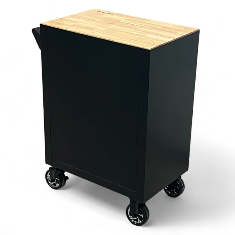 Werkstattwagen voll 7/7 Chrom Vanadium Werkzeugwagen +Holzplatte