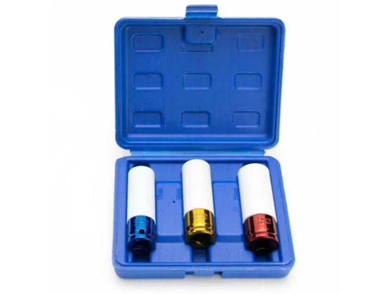 3 tlg. Alufelgen Nuss Set Schlagschrauber Nüsse 1/2"