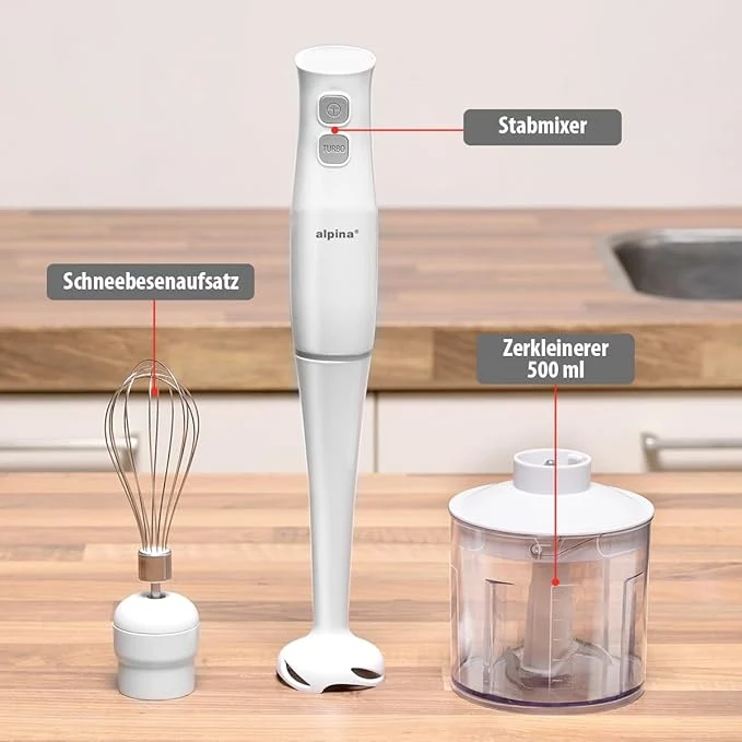 Stabmixer Set 400W Blender Mixer mit Zerkleinerer